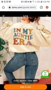 In My Auntie Era Sweatshirt Size Medium - Picture 1 of 2