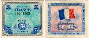 France 5 Francs P#115a (1944) Allied Forces VF/XF - Picture 1 of 1