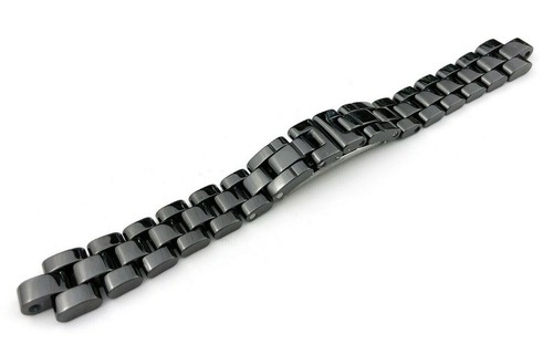 Cinturino cinturino braccialetto in ceramica nera 16 mm con fibbia si adatta orologi CHANEL J12