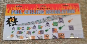 NEW Rock Star- Foil Ceiling Decorations -10 Feet Long Party Decoration Brithday  - Picture 1 of 1