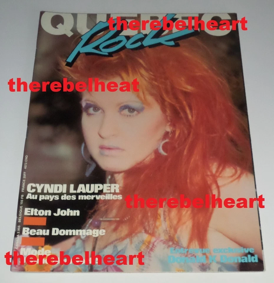 CYNDI LAUPER 1984 Mag - ELTON JOHN Celine Dion BEAU DOMMAGE Renaud DAVID BOWIE - Image 1 of 1