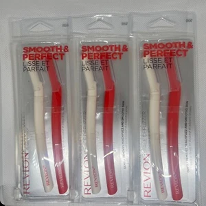3 PK Revlon Face Defuzzer  #00047 Removes Peach Fuzz & Smooths Skin 2 blades Ea. - Picture 1 of 1