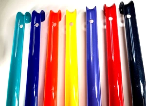 4 SCHUHLÖFFEL  Schuhanzieher Anziehhilfe Schuhanziehhilfe 65 cm,Farbwahl - Bild 1 von 8