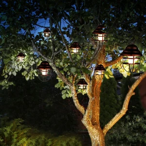 Solarleuchte Lichterkette Gartenleuchte Außenlampe 8 flammig Laterne LED L 4,8m - Bild 1 von 11