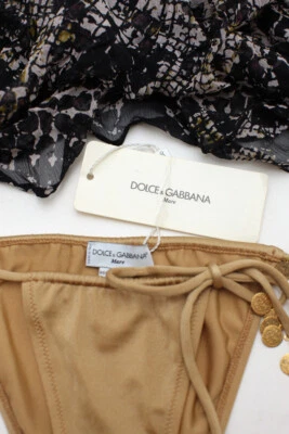 Dolce Gabbana bikini bottom 100% silk beach top cover up authentic - Image 1 of 4