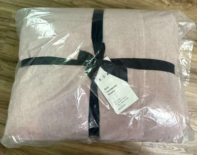 West Elm Cotton Rose Mauve Velvet Pick Stitch Quilt Full/ Queen NEW - Image 1 of 4