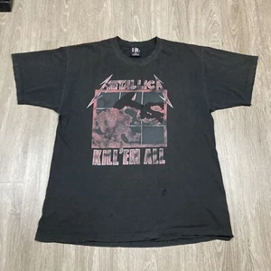 Metallica Shirt XL 90s 00s Distressed Kill Em All Skeleton Band Concert Tour Tee - Picture 1 of 13