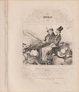 Daumier Lithographie "Les Cent et Un" No. 87 ..en tilburg...