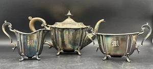 Antique Tea set by William Shirtcliffe & Son of Sheffield W.S&S Art Nouveau Mono - Picture 1 of 9