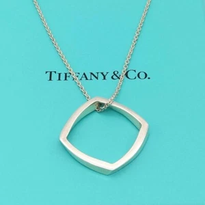 TIFFANY & Co. torque narrow Necklace Pendant Sterling Silver 925 16" 40cm - Picture 1 of 11