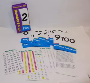 Flash Cards Math Numbers 0 - 100 Pocket Learning Activity Counting Words Trend - Picture 1 of 9