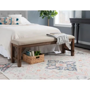 Rustic Umber Dining Bench NEW Wood Seat Farmhouse Style Kitchen Furniture - Picture 1 of 12