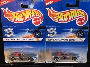 Vintage Hot Wheels (2) BMW Z3 Roadster 1997 1st Edition Series #6/12 2 Whl Var. - Picture 1 of 6