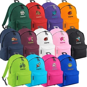 Kinderrucksack bestickt mit Namen + Motiv Kinder Tasche Rucksack Sport Freizeit - Bild 1 von 147