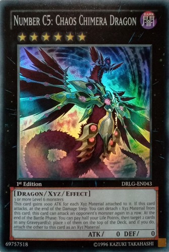 DRLG-EN043 NUMBER C5: CHAOS CHIMERA DRAGON SUPER RARE 1ST EDITION ...