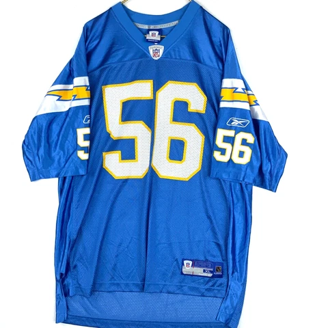 Vintage Shawne Merriman Reebok Los Angeles Chargers Jersey Size XL Blue Nfl Cover