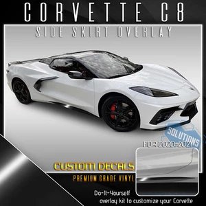 For 2020 2021 Corvette C8 Side Skirts Graphic Overlay Decal - Glossy Vinyl - Bild 1 von 21
