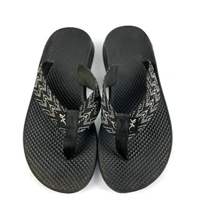 Chaco 6 Flip Eco Tread Sandals Black Outdoors Comfort Flip Flops Womens - Picture 1 of 8
