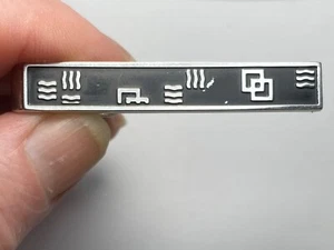 SILVER-PLATED "SWANK" 2 INCH ART DECO MODERN TIE CLIP - Picture 1 of 12