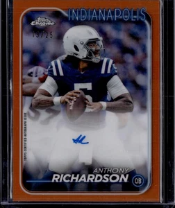 2024 Topps Cromo Anthony Richardson True Orange Automático 19/25 - Imagen 1 de 2