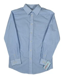 Boys Long Sleeve Button Down Blue Checkered Print Shirt Cat & Jack Size XL - Picture 1 of 3