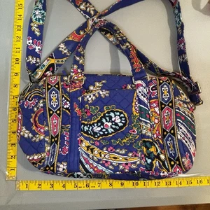 Vera Bradley, Romantic Paisley Blue Small Duffle Bag Style Purse Bag Handbag - Picture 1 of 17