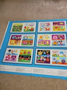 Pannello libro tessuto cotone Henry Glass Silly Monster Shapes - Foto 1 di 1