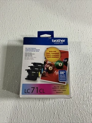 NEW GENUINE OEM Brother LC71CL 3 PACK Color Ink Printer Cartridges 03/2024 - Image 1 of 4