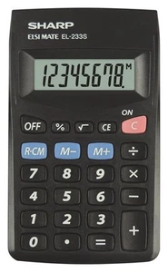 Sharp El233SBBK Pocket Calculator - Black - Picture 1 of 1