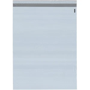 Plymor Poly Mailer 2.25 Mil White / Gray Bag w/ Closure and Strip, 18.75" x 24" - Picture 1 of 1