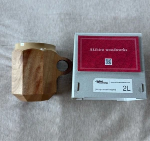 AKIHIRO WOODWORKS Blue Bottle Coffee JINCUP Lacquer 2L Beige Urushi Mug Japan - Picture 1 of 7