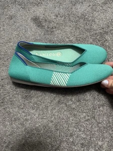 Rothy's Ballet Flat Slip-On W9 Teal Calypso Round Toe - Picture 1 of 6