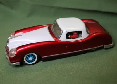 Modellauto altes Blechspielzeug Zweisitzer mit Fahrer - Bild 1 von 4