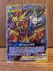 Pokémon TCG Moltres & Zapdos & Articuno Tag Team GX Hidden Fates Holo - Picture 1 of 2