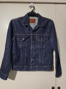 Mens EDWIN Japanese Selvedge Dark Blue Denim Jacket - Size Medium (T66) - Picture 1 of 2