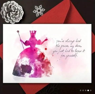 Wizard Of Oz Blank Card Glinda “You’ve Always Had The Power Dear, Find It For..” - Image 1 of 4