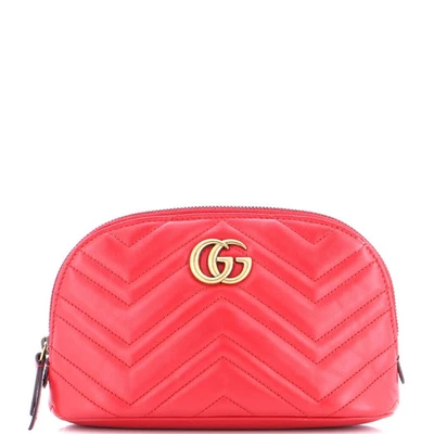 Gucci GG Marmont косметический чехол матлассе кожи большой - Изображение 1 из 4