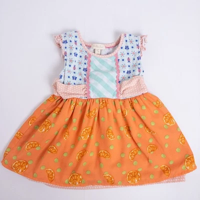 Matilda Jane Shasta Tunic Dress Happy and Free Collection Citrus Print Girls 4 - Image 1 of 4