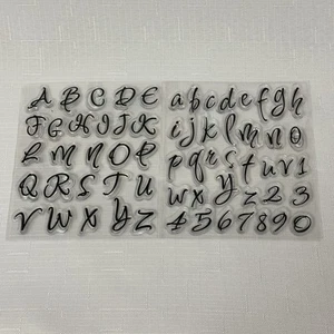 Estampillas transparentes escritura letras mayúsculas y minúsculas números sin montar artesanía - Imagen 1 de 8