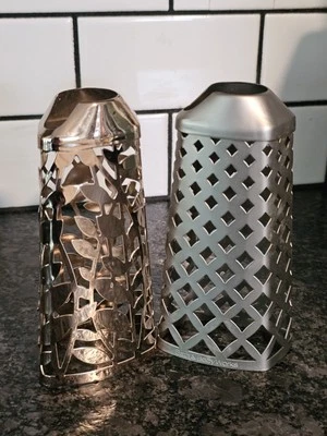 Bath and Body Works Soap Holder Sleeve Lot Gold Leaf Plant Silver Geometric - Image 1 of 3