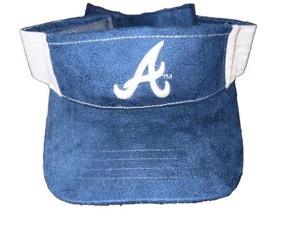 Atlanta Braves Gamuza Visera Sombrero Azul Ajustable NAPA Autopartes Promo MLB Logo Foto 1 de 4
