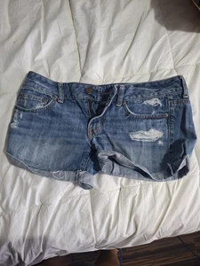 American Eagle Denim kurze Damenhose Distributed Daisy Duke blau Größe 6 - Bild 1 von 5