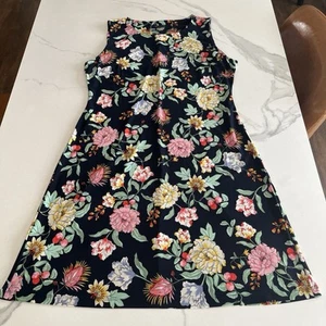 Tommy Hilfiger Women's Classic Floral Sleeveless Dress Navy Feminine Size 6 - Picture 1 of 9