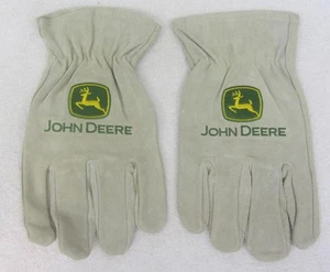 Neu Original JOHN DEERE LEDER Logo Herren ARBEITSHANDSCHUHE LARGE RN33672 Rindsleder - Bild 1 von 2