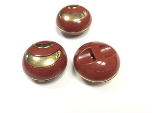 BOTTONE HAUTE COUTURE 1968 BIGLIA CIOCCOLATO SMILE ORO CM 3 - Picture 1 of 2