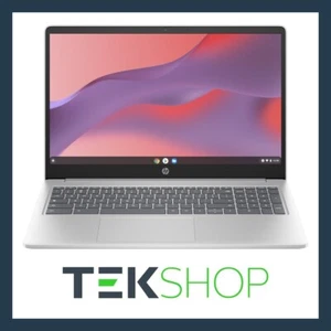 HP Chromebook 15a-nb0502sa 15" Laptop Intel i3-N305 8GB RAM 128GB SSD Silver - Picture 1 of 24