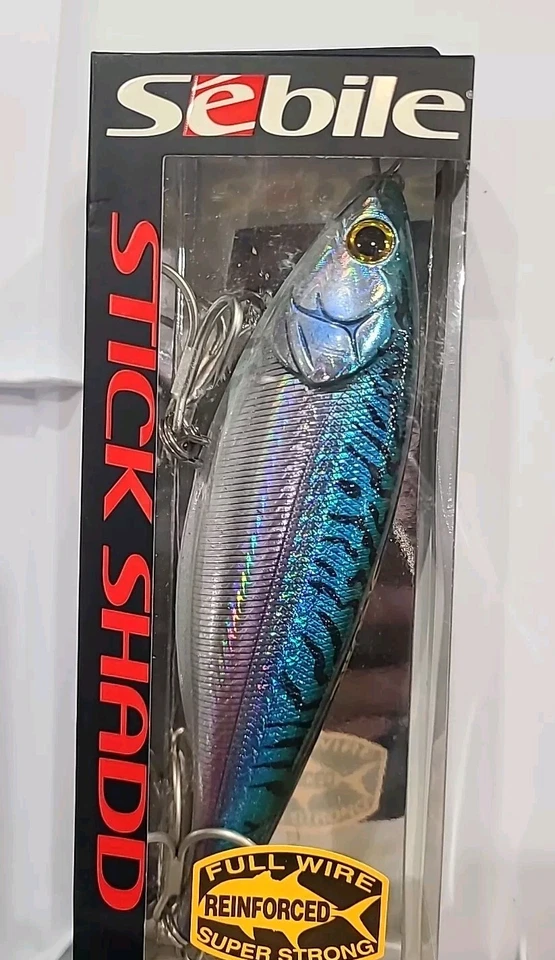 Señuelo bajo a rayas Sebile Stick Shadd 155 Fast Sinkn 6 1/8" Grn Mackerel 4 1/4 oz   Foto 1 de 4