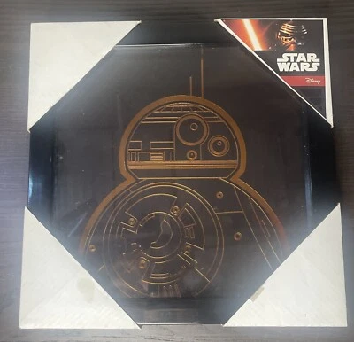 Disney Star Wars BB-8 Framed Picture Hanging Wall Artissimo 10x10 - Image 1 of 2