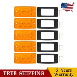 Trailer Truck Cab Light 6LED Amber Top Roof Running Cab Marker-Lights US - Picture 1 of 12