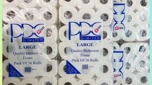 144 Rolls Toilet Roll 2ply Quilted Tissue BULK WHOLESALE BUDGET ROLLS - Picture 1 of 2